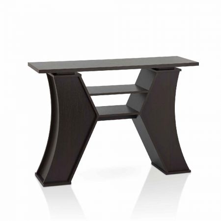 厚さ2.5cmの中密度ファイバーボードを使用し、前面と背面のパネルに洗濯溝を固定しているのがこのコンソールテーブルの特徴です。